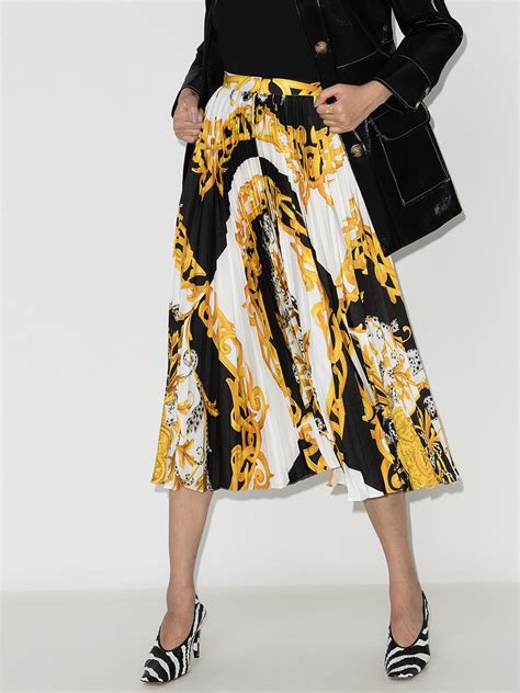 versace baroque print skirt